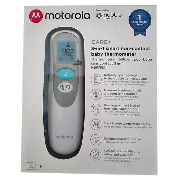Motorola Care+ MBP75SN — Smart 3-in-1 Baby Thermometer (Brand New, Sealed) - Picture 1 of 5